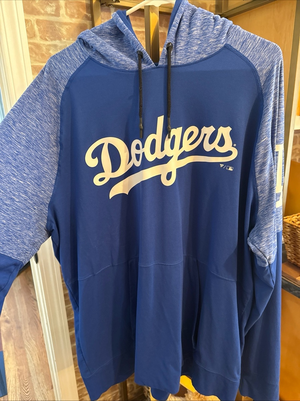 Fanatics Dodgers Royal Blue Hoodie with White Script
